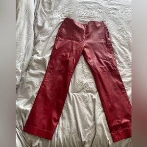 Red Leather Danier Pants